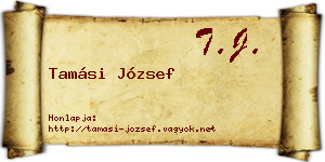 Tamási József névjegykártya